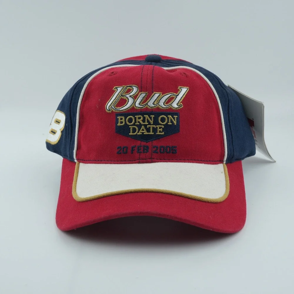 Chase Authentics Budweiser NASCAR‎ Dale Earnhardt Jr 8 Hat Red Navy OSFA Strap